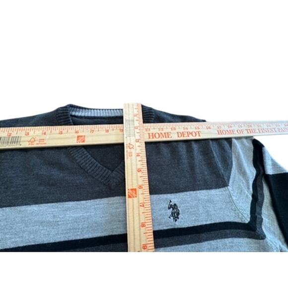 "U.S. POLO ASSN." Mens Color Block Acrylic Sweater Preppy Sporty Relaxed Soft - Picture 4 of 9